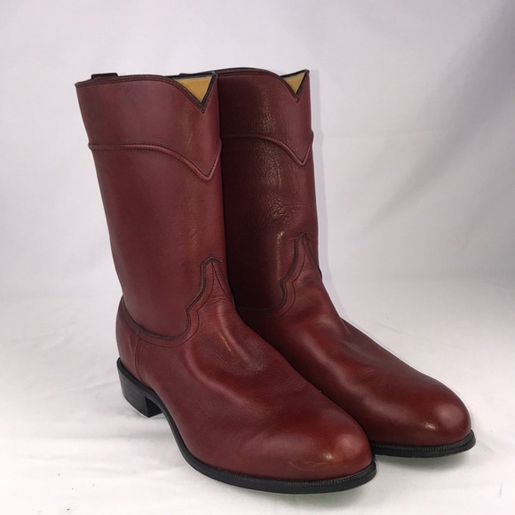 Justin Boots Other - JS Justin Men Leather Cognac Boots Sz: 9.5D